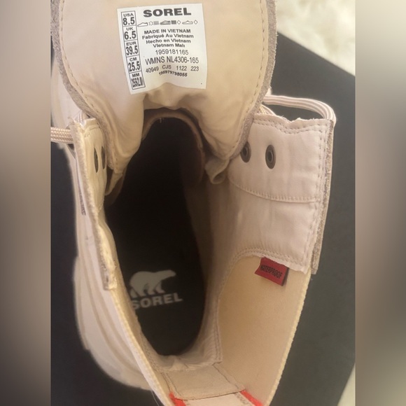 BRAND NEW SOREL BREX BOOT LACE WP Bleached (Ceramic/Optimized Orange) W 8.5 US - Picture 12 of 14